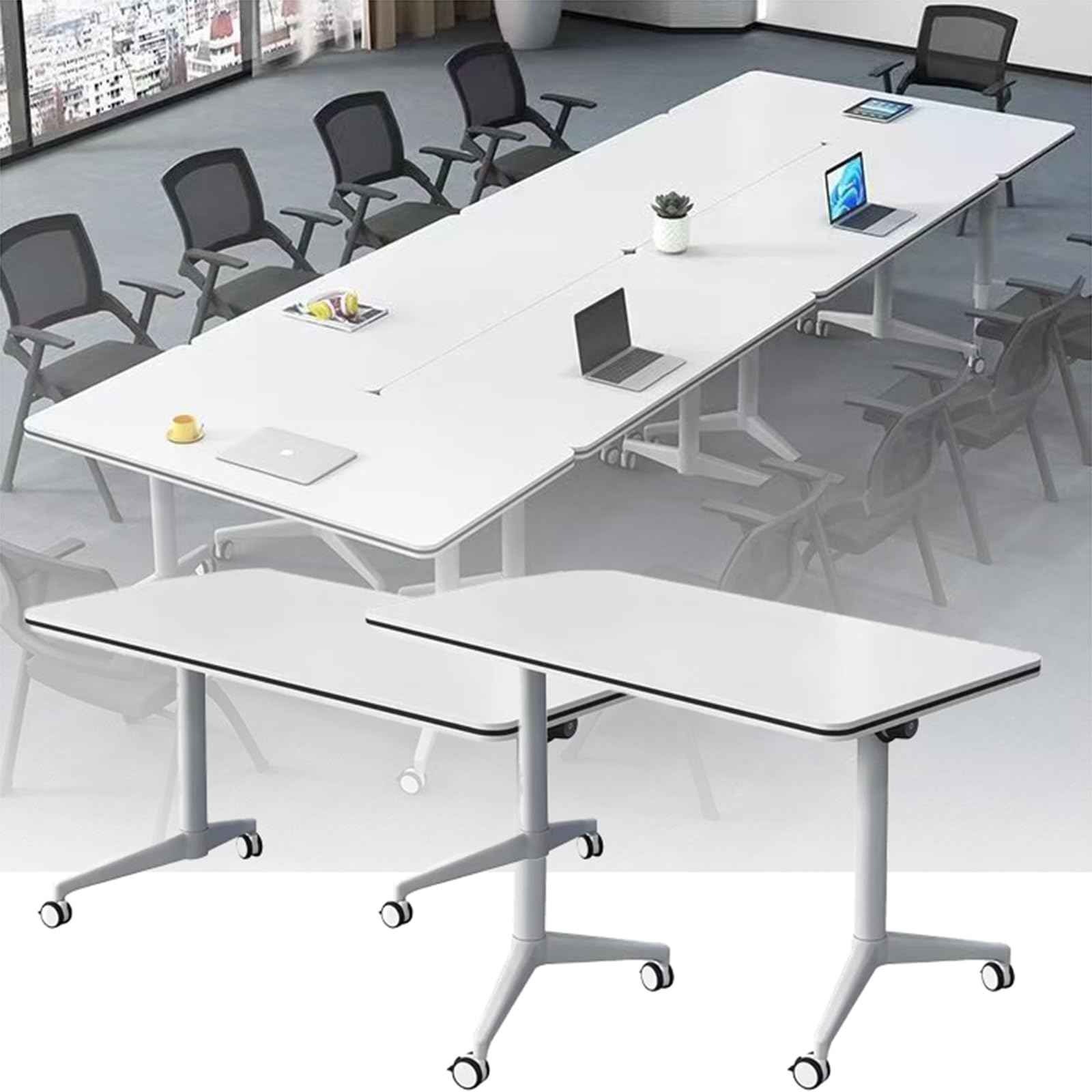 Generisch Klappbarer Konferenztisch mit Rollen für Büro und Schulung