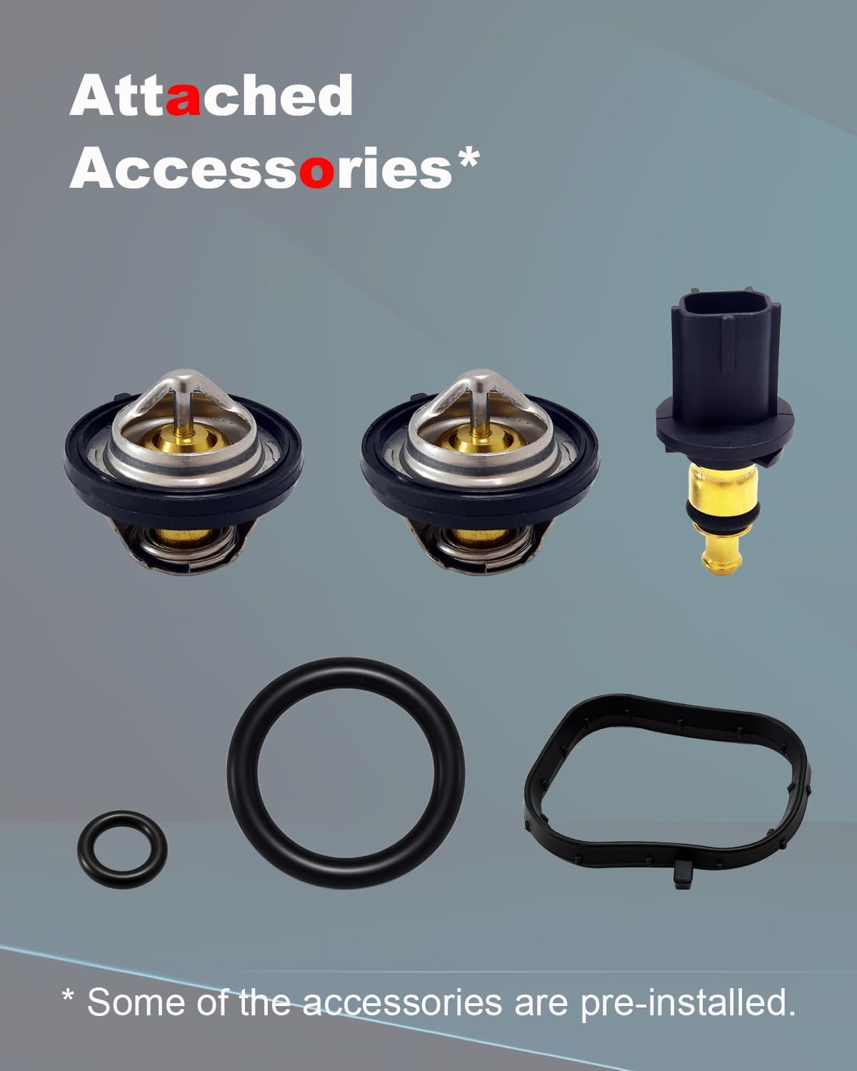 Engine Coolant Thermostat Housing Assembly Compatible with 2009-2020 Dodge Avenger/Caliber, Jeep Compass, Chrysler Sebring - L4 1.8/2.0/2.4L Replace OE# 902-319 68003582AB, Silver (Aluminium)