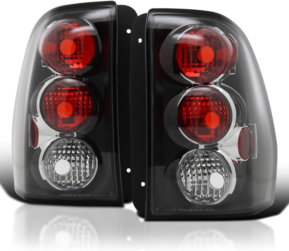 SPEC-D TUNING Smoke Lens Tail Lights Compatible with 2002-2009 Chevy Trailblazer, Left + Right Pair Assembly