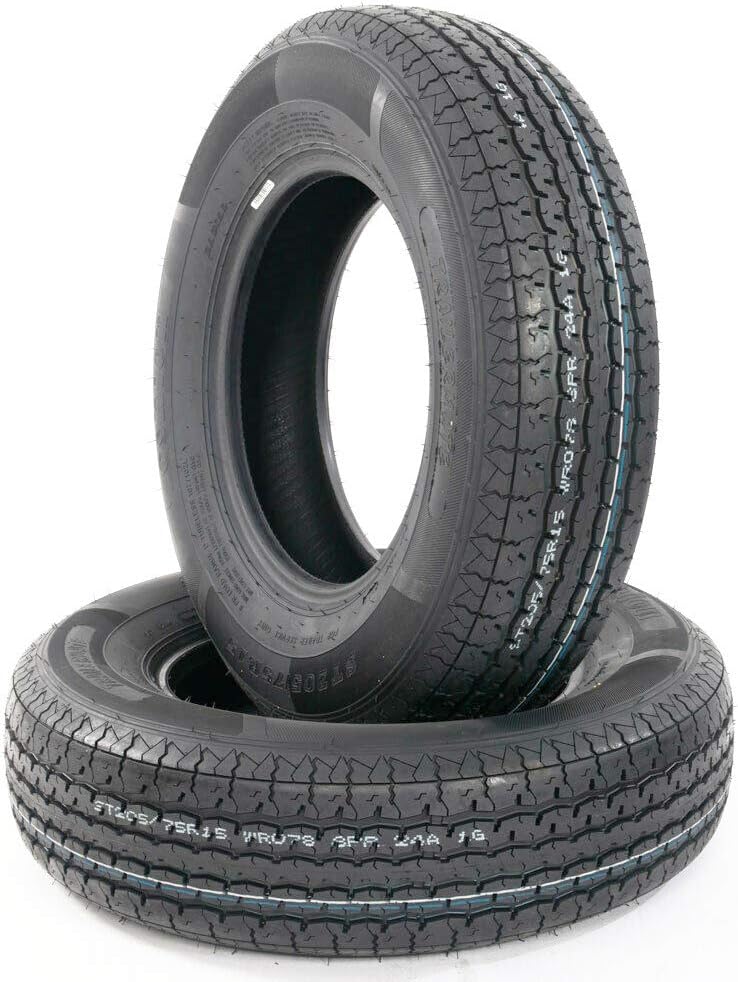 Amazon Com Set Of 2 New St5 75r15 Trailer Tires 8 Ply Rated 5 75r15 Automotive