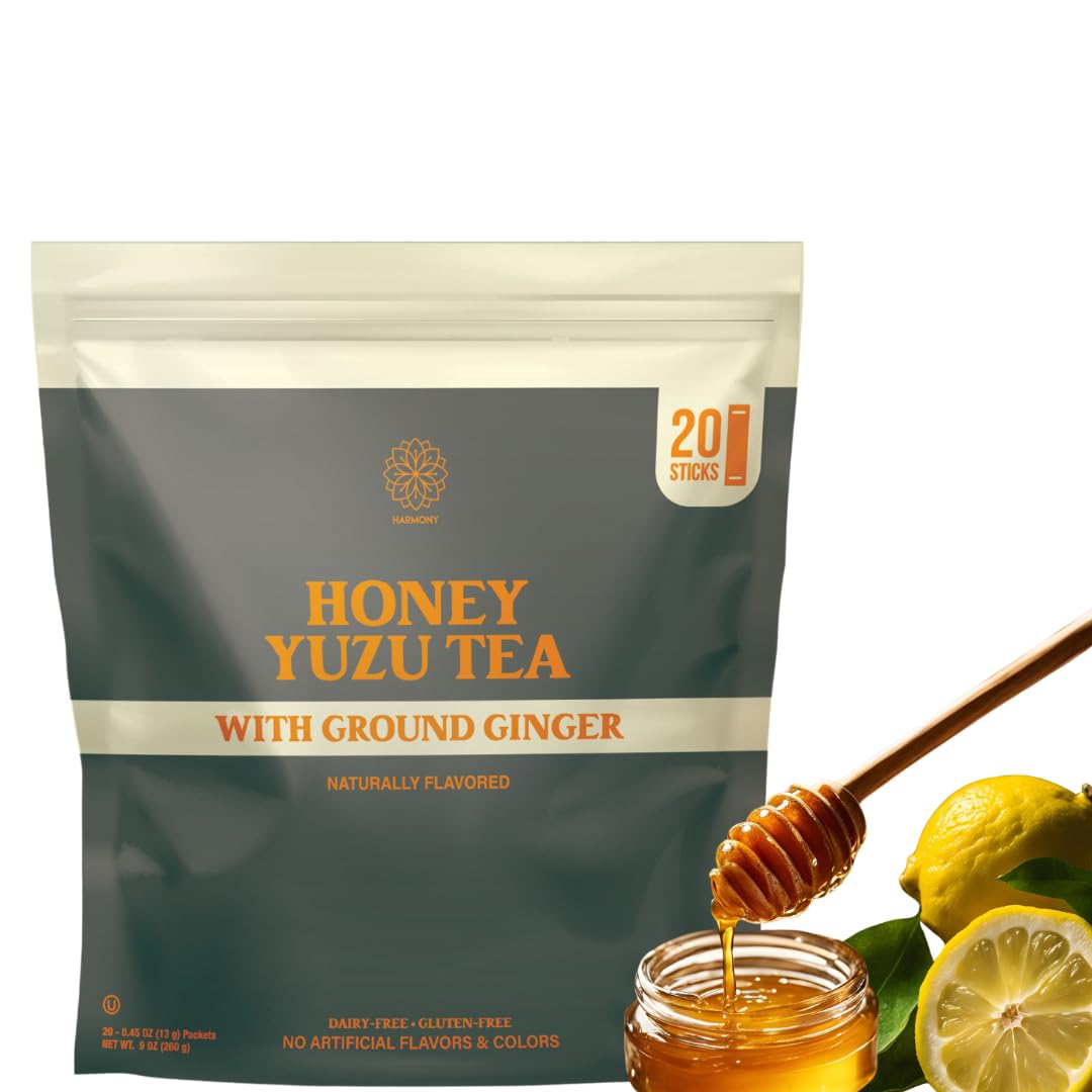 Harmony Honey Yuzu Tea Ginger 5/20 0.45 oz Stk Pkt Bag Case