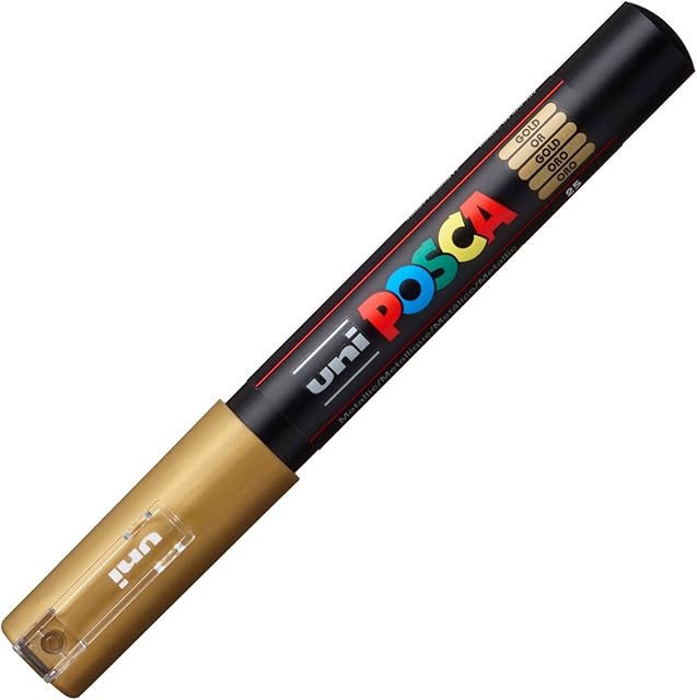 Uni-Ball 17905000 Posca Extra Fine Bullet Tip Marker - Gold
