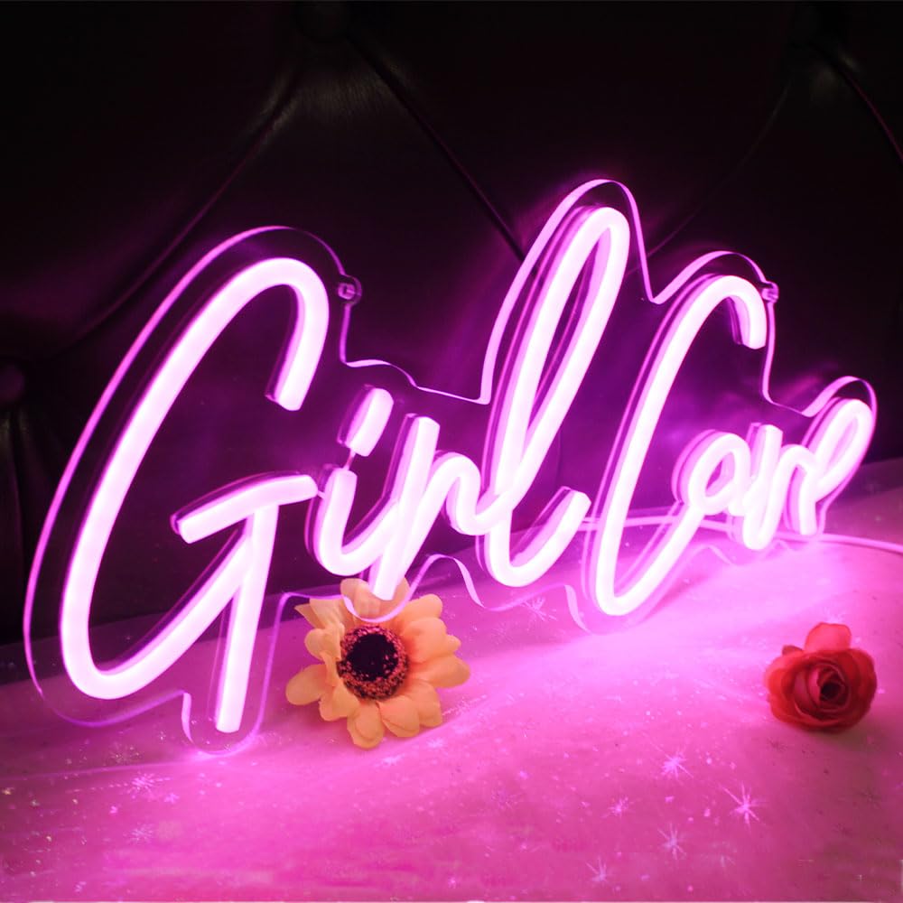 girl Cave Neon Sign Pink decor for Girls 15.7×7.9 inches LED Neon Signs for Bedroom Home Wall Art Decoration - Image 2