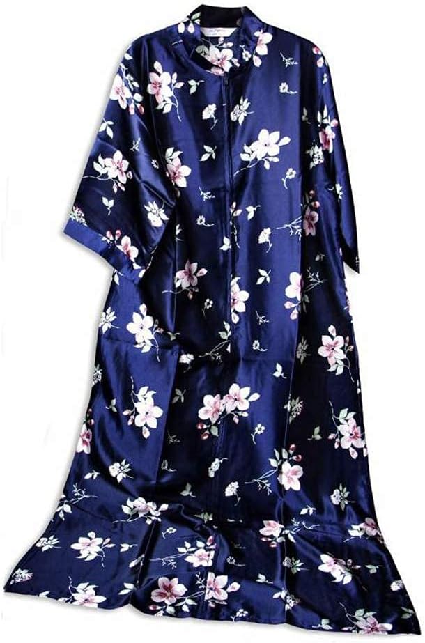 JH SmithWomen's Kaftan Satin Gown, Casual Evening Wear, Half-Sleeve Nightgown Sleepwear.