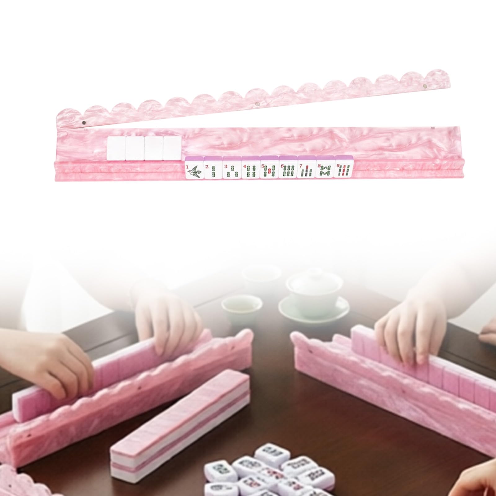 Group Play Mahjong Rack Support magnétique en acrylique pour tables E