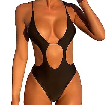 Women's Sexy Cutout Backless One Piece Swimsuit High Waisted Women's Sexy Cutout Backless One Piece Swimsuit High Waisted
