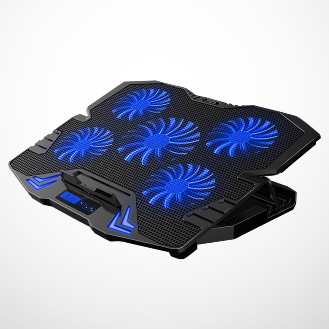 Veemoon Refroidisseur Ordinateur Portable Ajustable avec Ventilateurs Silencieux Support de Refroidissement Noir et Version Tactile