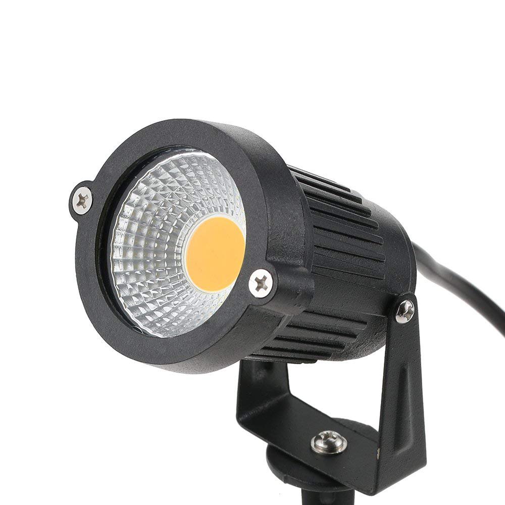 Faretti a LED da Giardino Esterno con Picchetti IP65 5W 220V Bianco Caldo(set da 10)