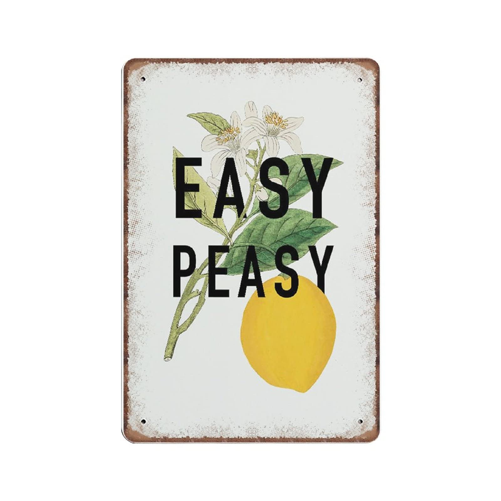 Vintage Blechschild Zitronen Design 20,3x30,5cm - Lustige Wanddekoration Für Zuhause