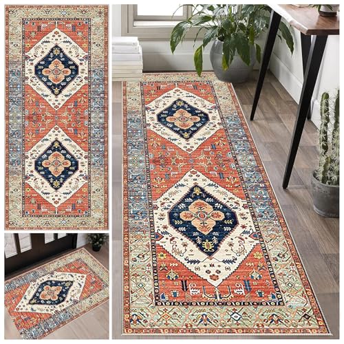 Laegnfho Alfombras de Pasillo Antideslizante Alfombra Estrecha Pasillo Larga Alfombra de Pasillo Largo para Entrada Alfombra de Cocina para Pasillo, Dormitorio, Sala de Estar, Cocina 40 x 60 cm