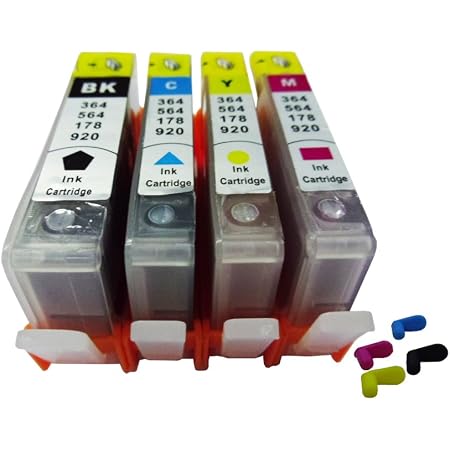 Amazon.com: 4 cartuchos de tinta recargables HP 920 920XL con chips para  impresora HP OfficeJet 600 6500 7000 7500 7500A : Productos de Oficina