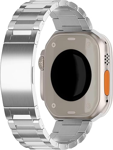 Miniatura 6 de LDFAS Correa de reloj compatible con Apple Watch Ultra 32 de 1.92 pulgadas, serie 10 de 1.81 pulgadas, metal de titanio súper resistente a los