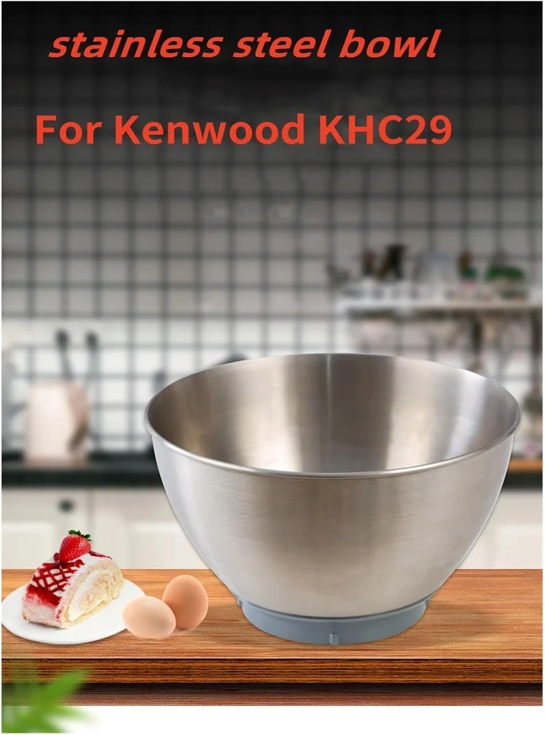 Stainless Steel Bowl, Compatible For KHC29 Mixing, Chef Elite Processor Accessories