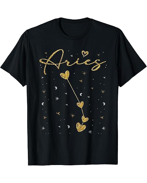 Aries Zodiac Sign Horoscope March April Birthday Women Girls T-Shirt