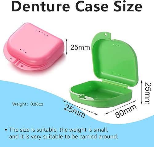 Miniatura 2 de 2 fundas de retención de ortodoncia, estuche de retenedor, estuche de dentadura con orificios de ventilación para protector bucal y hilo dental