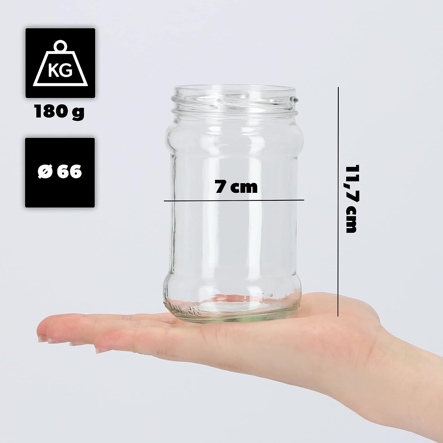 KADAX 315ml Preserving Jars with fi66mm Screw Lids Jam Jars Screw Jars with Lids Jars for Jam Honey Jam Preserving Jar (Summer Fruit, Pack of 10) image 2