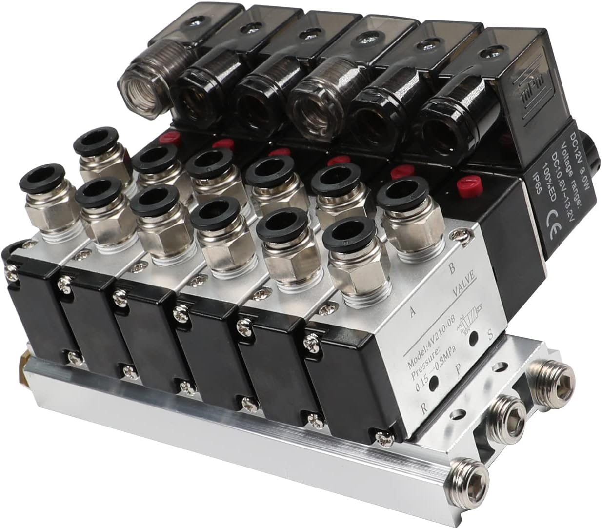 Juvielich 1/4 Pneumatic Solenoid Valve DC 12V 5 Way 2