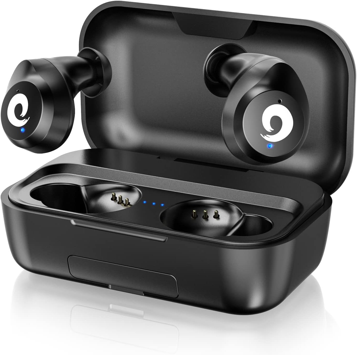 PASONOMI Bone Conduction Headphones, Open-Ear Bluetooth Headphones, Sport Headphones Wireless Running Headset for Workout Gym, Waterproof Bluetooth Headphones Built-in Mic (Small)