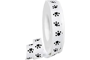 5/8" Printed Paws Grosgrain Printed Ribbon, 20 Yards