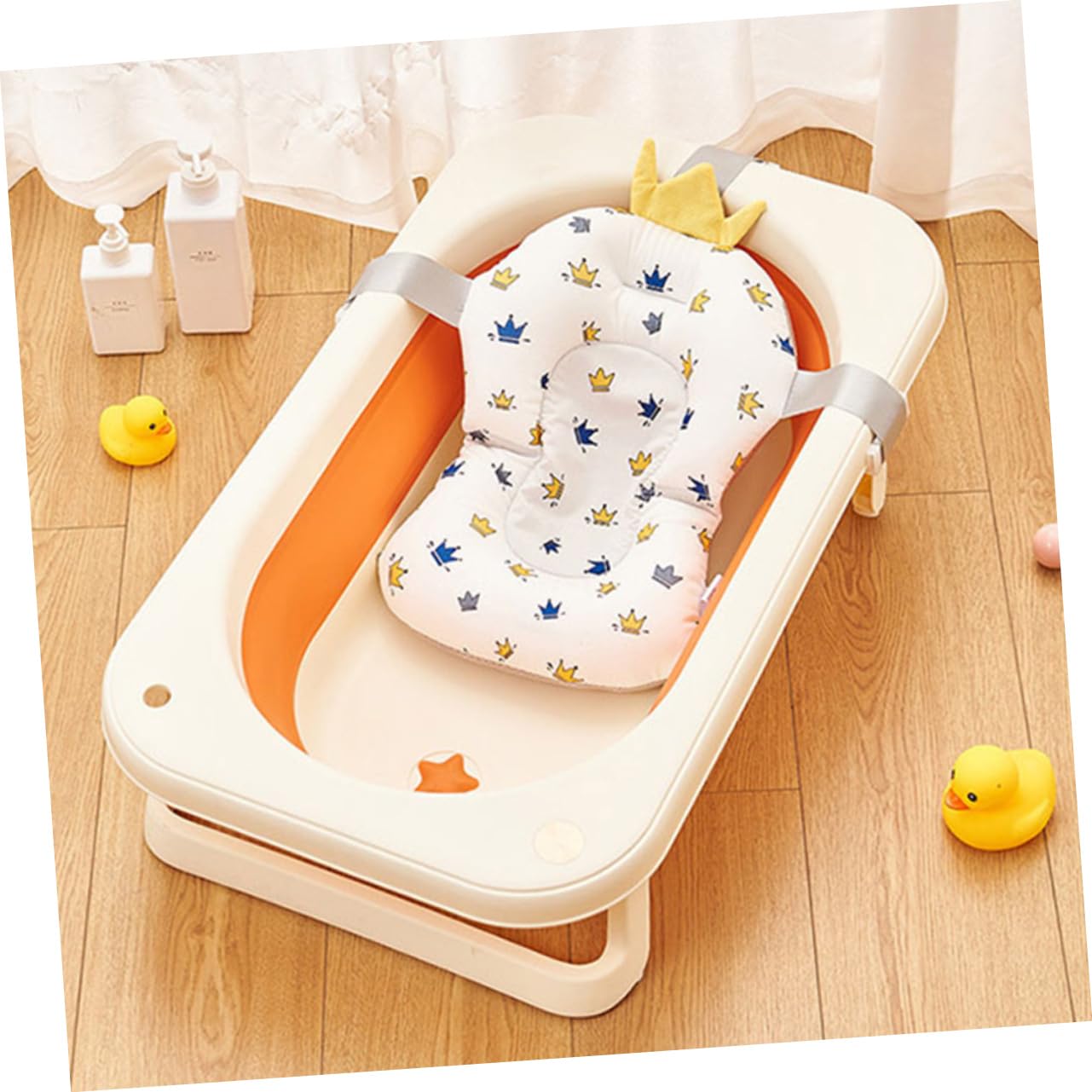 Bath Support for Boys and Girls Bath Seat Mat Comfortable Bathing for Toddlers