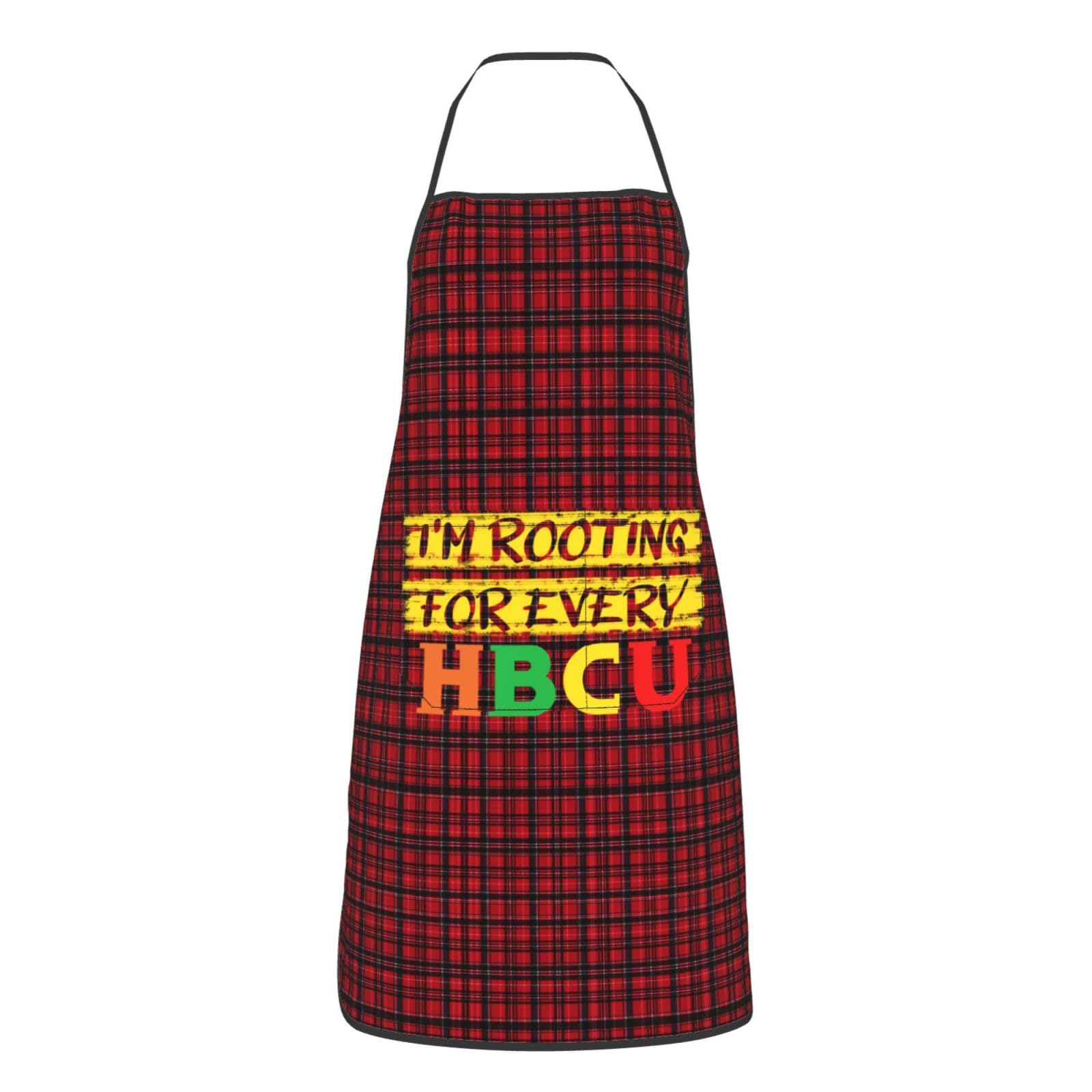 nopicsn I'm Rooting for Every HBCU Apron for cooking with Pockets Women Men Kitchen Chef Funny Aprons
