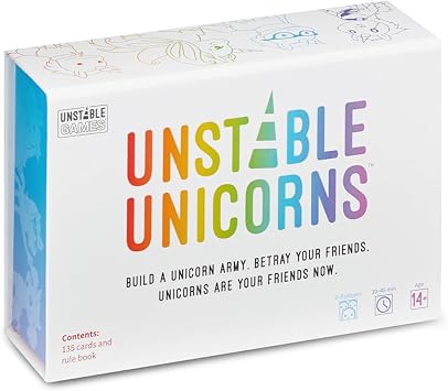 Unstable Games Unstable Unicorns Card Game - Strategy Party Game for 2-8 Players, Ages 8 and Up - Funny Family Game Night Card Game from the Creators of Here to Slay