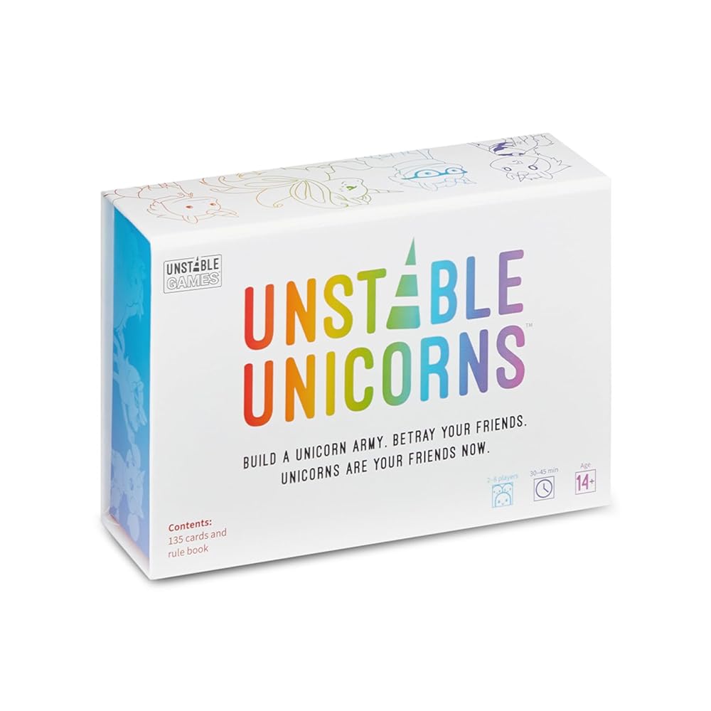 Unstable Games Unstable Unicorns Card Game - Strategy Party Game for 2-8 Players, Ages 8 and Up - Funny Family Game Night Card Game from the Creators of Here to Slay