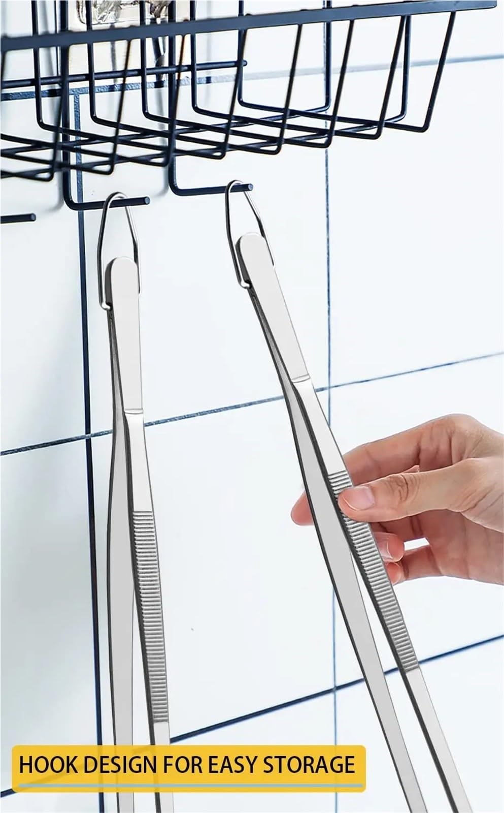 Pinzas Cocina Pinzas de cocina extralargas acero inoxidable 30 cm for cocinar mariscos y barbacoas(2PCS Tweezer 01 02)