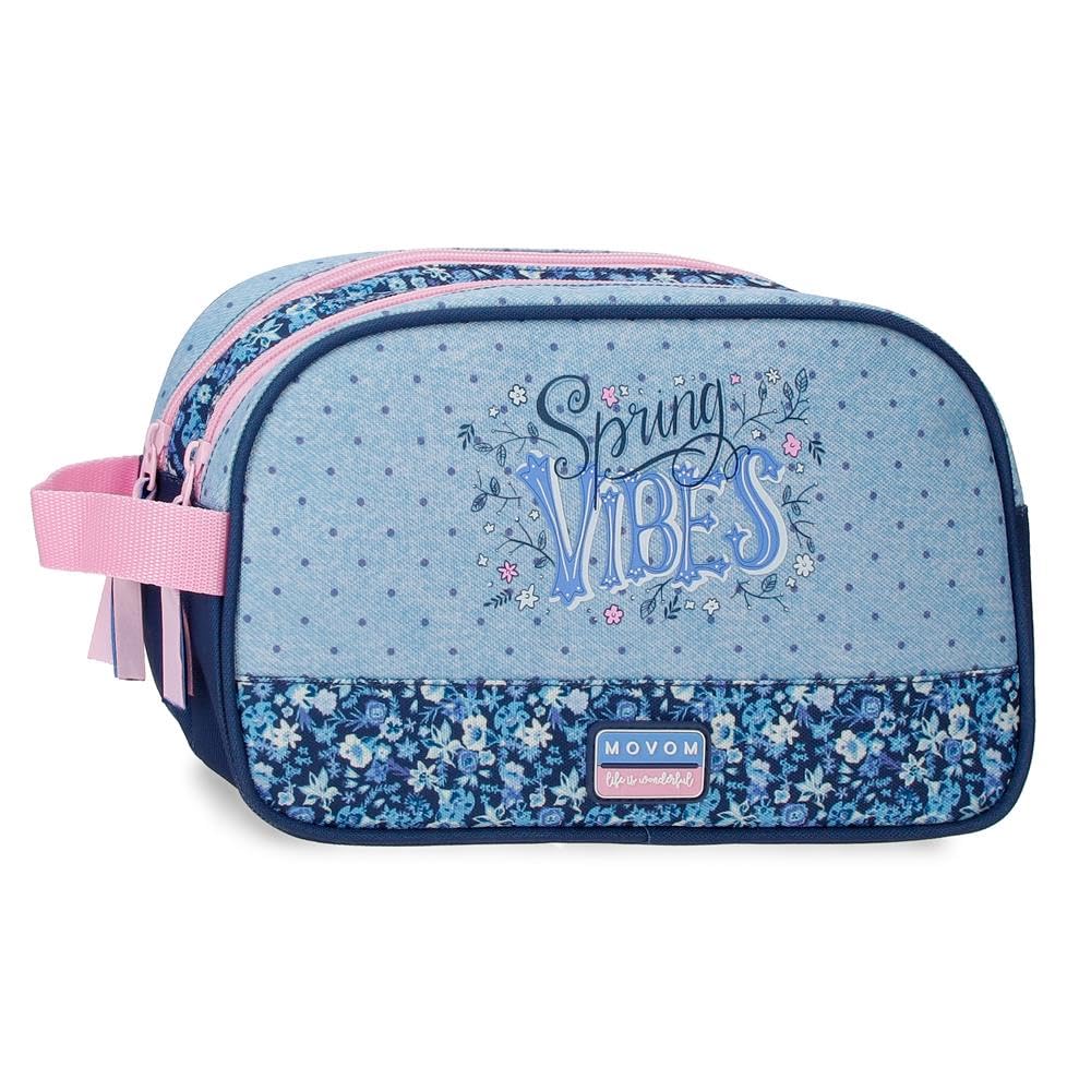Movom Spring Vibes Two Compartments Adaptable Navy Toiletry Bag 26x16x10 cm Polyester 4.16L