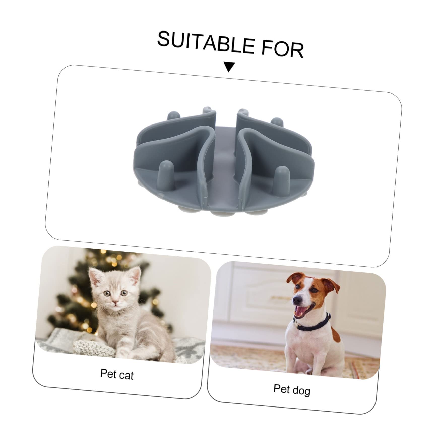 POPETPOP 4stücke Dog Pad Langsame Fütterungsmatte Für Hunde Und Katzen rutschfeste Futterunterlage Mit Saugnäpfen Fördert Langsames Und Bessere Verdauung Leicht Zu Reinigen