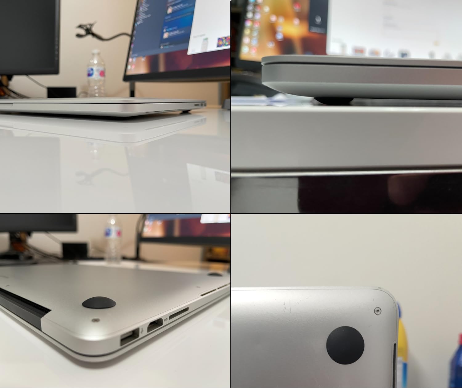 4 PCS Laptop Rubber Feet (0.7 inch Diameter), Non-Slip Replacement Bottom Feet for MacBook Case (MacBook Pro/MacBook Air Shell Cover)