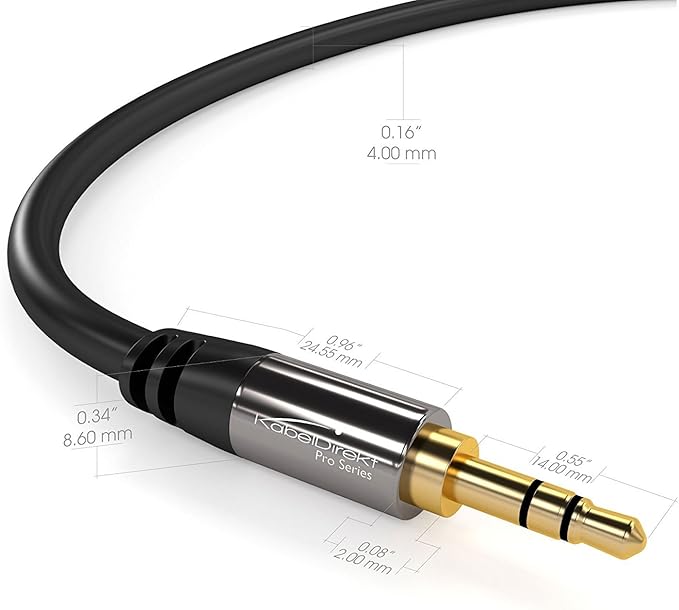 KabelDirekt Cable de Audio 3.5mm Jack a Jack, 20 pies, Negro miniatura 5