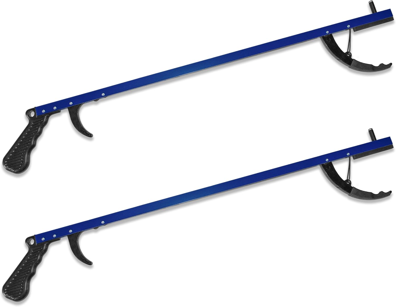 Rehabilitation Advantage Blue Aluminum Reacher Grabber with Magnetic Tip, Set of 2