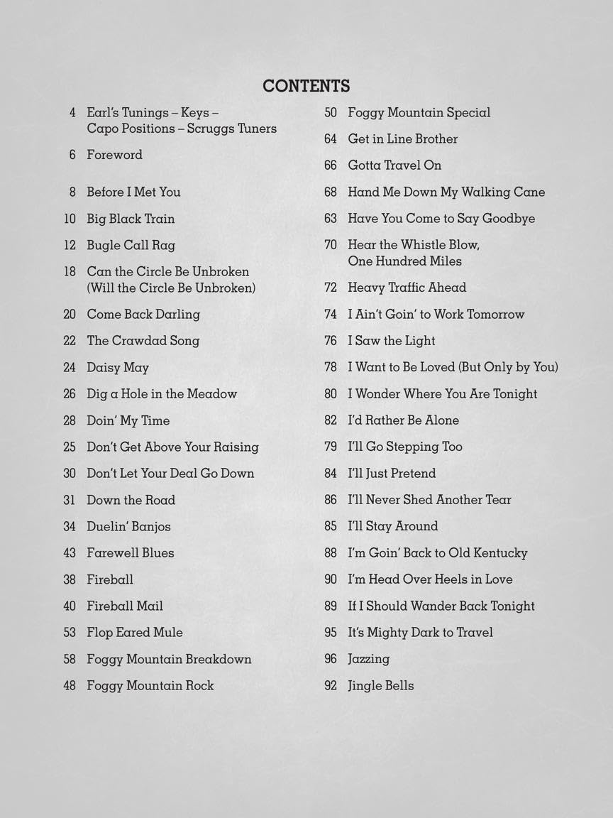 The Earl Scruggs Banjo Songbook: Selected Banjo Tab Accurately Transcribed for over 80 Tunes