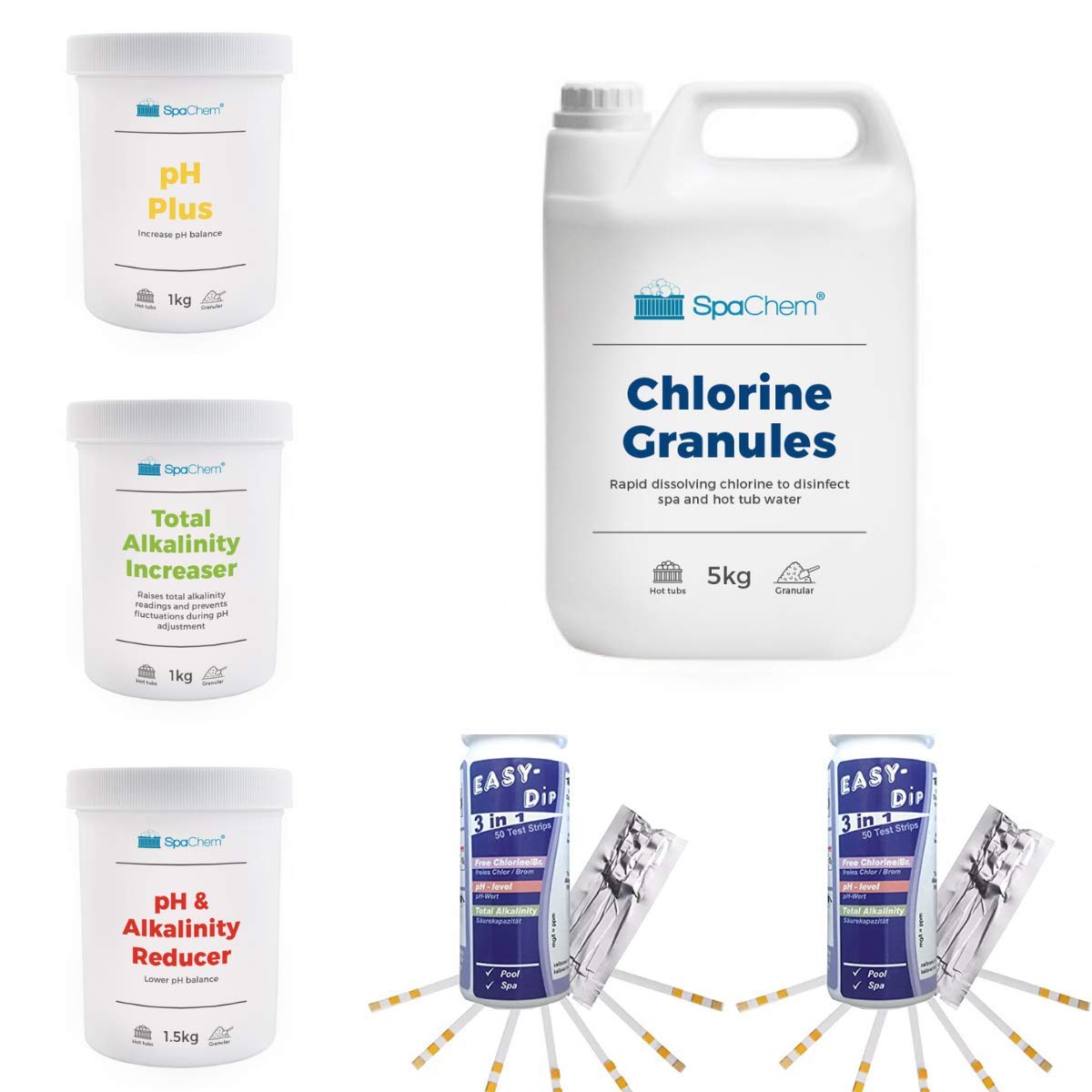 SpaChem Hot tub starter kit, starter kit spa chlorine great way to start you off with the essentials you need.