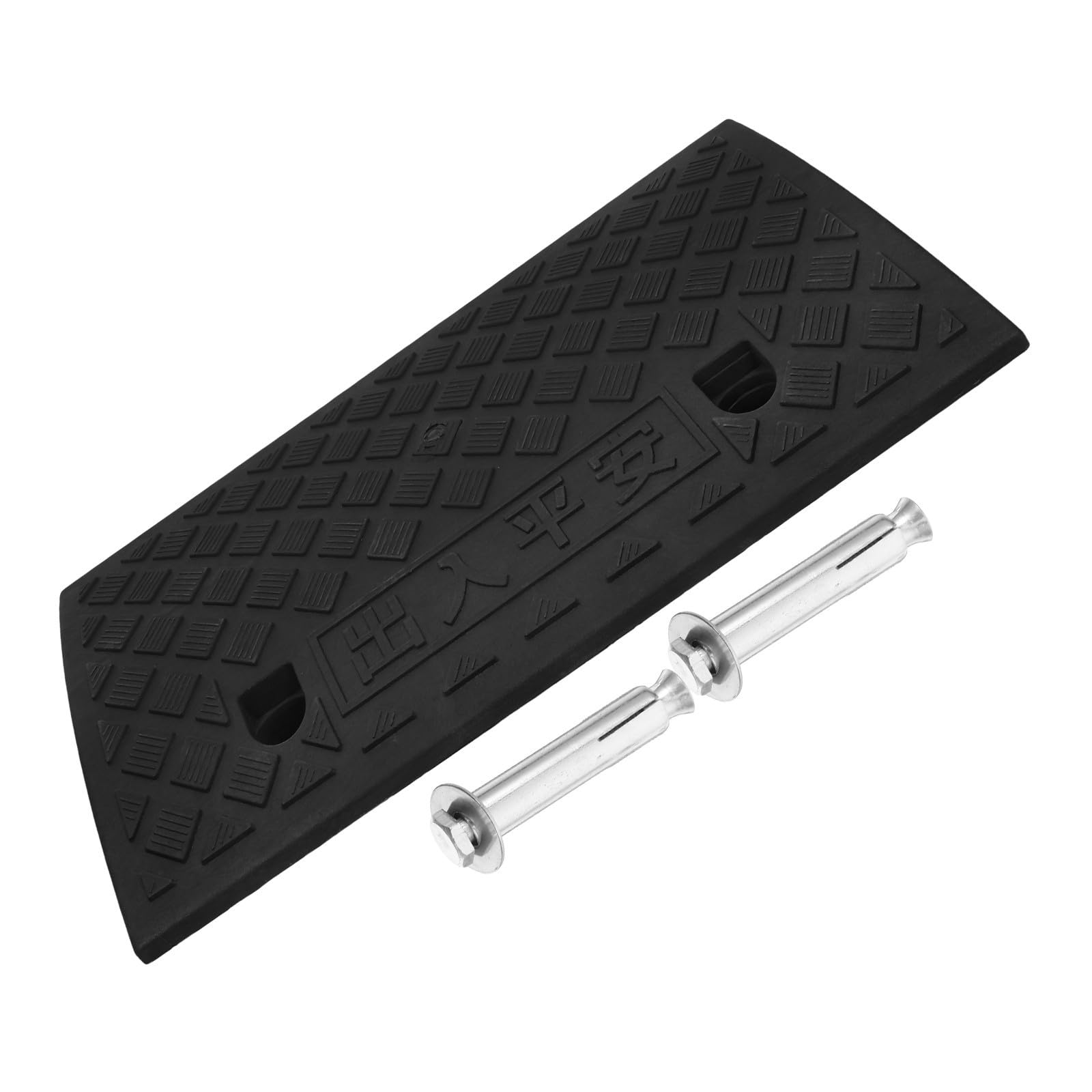 Rampe de Seuil en PVC Noir 11cm Haute, Tapis Antidérapant Multifonction pour Voiture Électrique et Skateboard, pour Marches et Rampes D'intérieur