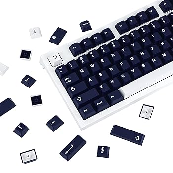 Amazon | 132キーダークブルーキーキャップ、ABSダブルショット