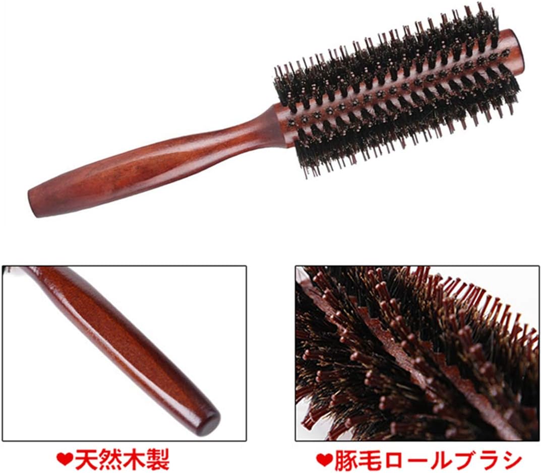 Amazon Jaouafv 天然ロールブラシ ヘアブラシ 豚毛 巻き髪 静電気防止 髪をケア 高級美容 Jaouafv ヘアブラシ 通販