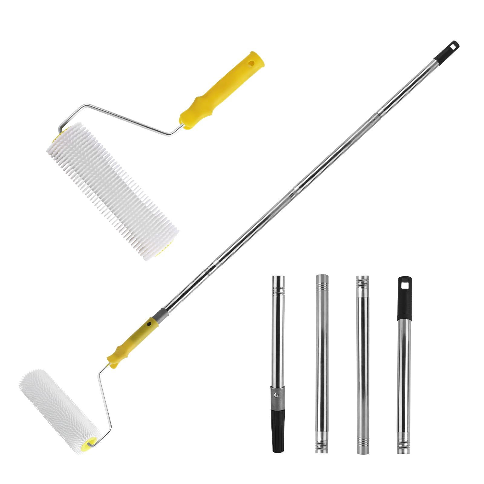 Rouleau de Purge à Pointes 23 cm - Acier Inoxydable 34-136 cm - Ventilation Revêtements de Sol