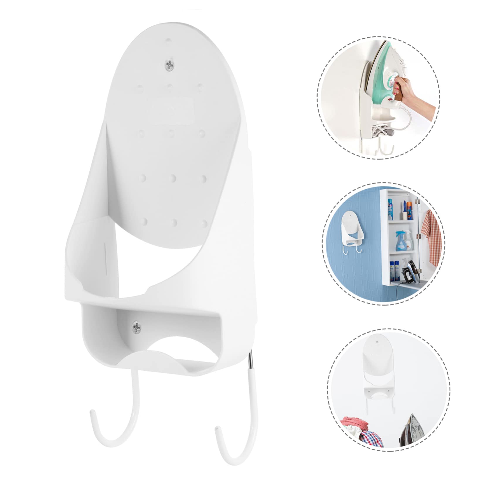 SHINEOFI 1pezzi Supporto Da Parete Per Da Stiro Appendiabiti Resistente in Materiale Organizer Verticale Per Stirare Velocemente e Riporre in Ordinato Compatto