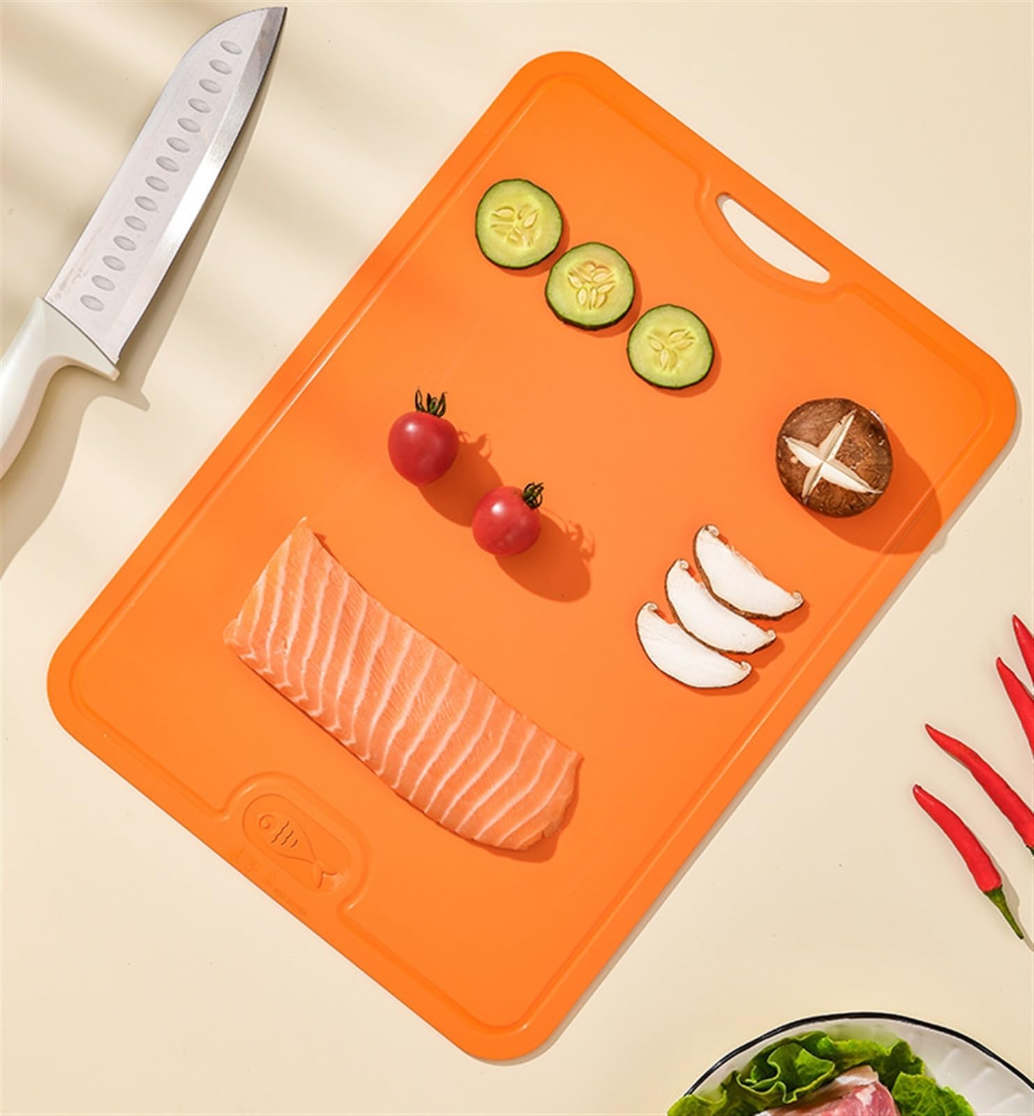 Küche Schneidebretter TPU-Schneidebretter Für Die Küche, Rutschfeste Schneidebretter, Messerbeständige Schneidematte, BPA-frei Leicht Zu Greifen(A,25 * 36.5cm)