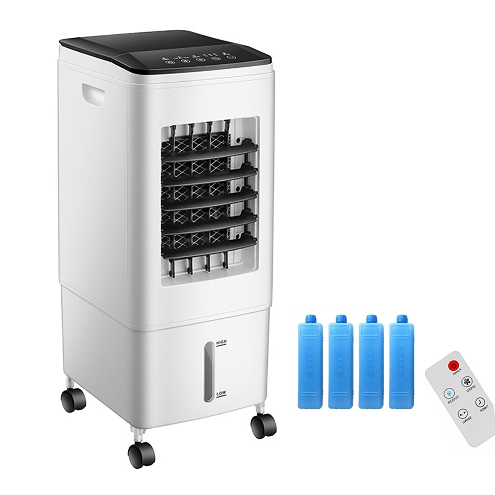 Sbcwh Black Evaporative Air Cooler With Remote, 3 Speeds, 7H Timer, 90°Auto Swing