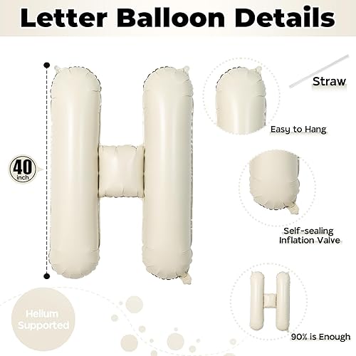 Miniatura 7 de Globos de letras de aluminio de 40 pulgadas, decoraciones para fiesta de baby shower, revelación de sexo, telón de fotografía, con cinta, grandes,