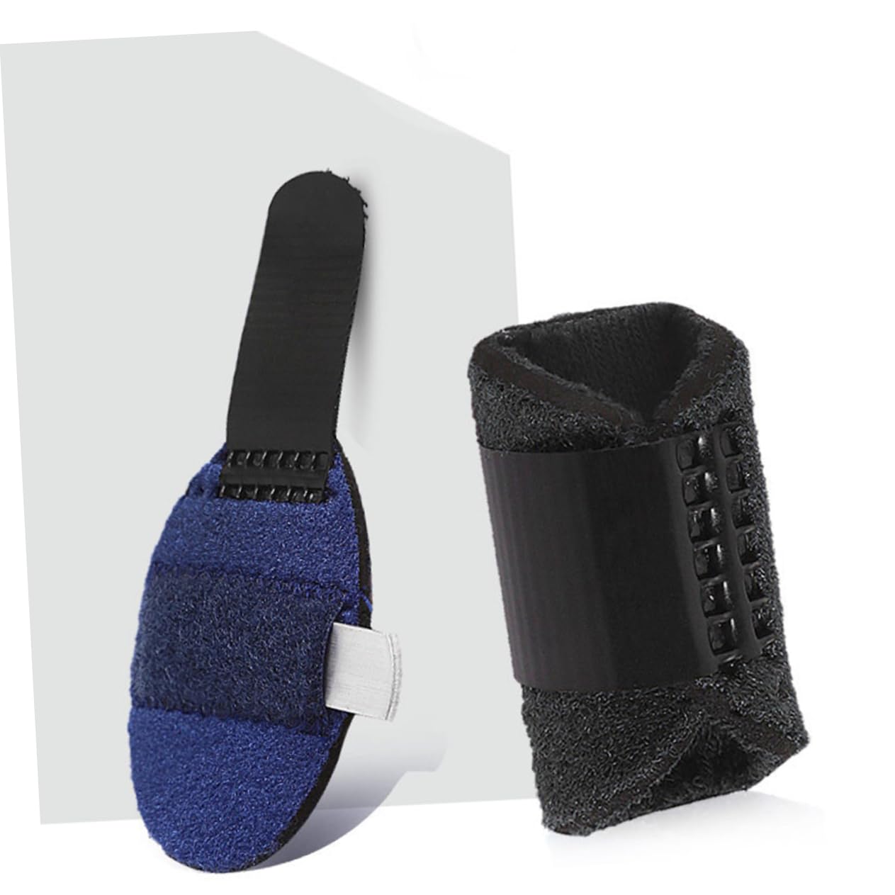SHERCHPRY 2Pcs Splint Support Brace Fixed Sleeve Breathable and Comfortable for Relief Blue and Black Color Lightweight Stabilizer