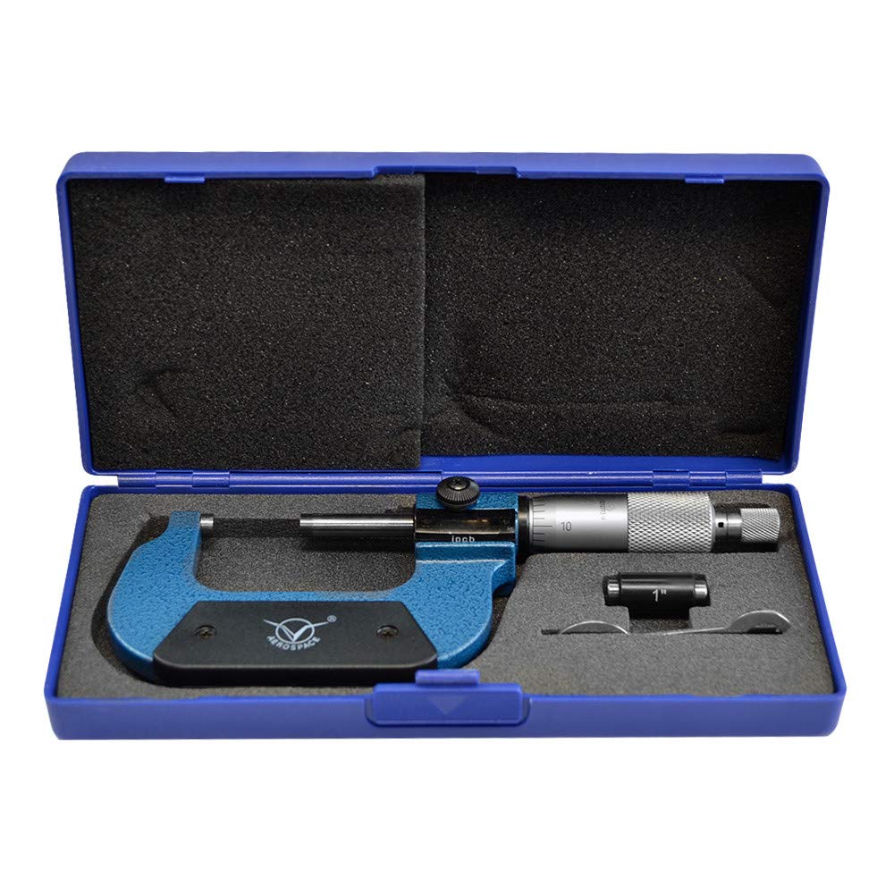 ProlinemaxDigital Counter Outside Micrometer Range 1-2 Inch Graduation: 0.0001 Inch Ratchet Stop Thimble