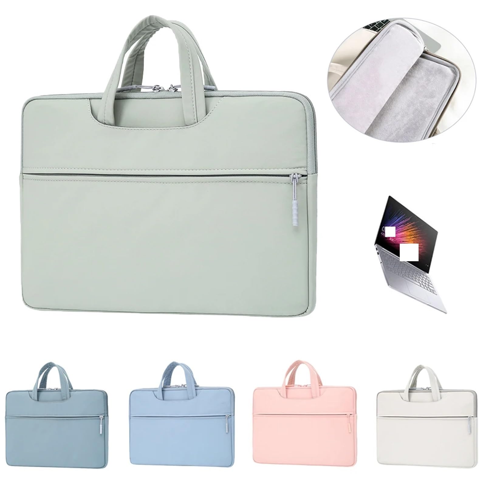 Borsa Per Computer Portatile Borsa for laptop for notebook Custodia impermeabile for borsa for(White,15.6 inch)