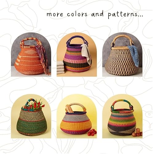 Miniatura 7 de Decoración del hogar y la cocina, cesta de mimbre, cesta de picnic, canasta de sala de estar, organización, cosecha, forraje, almacenamiento de