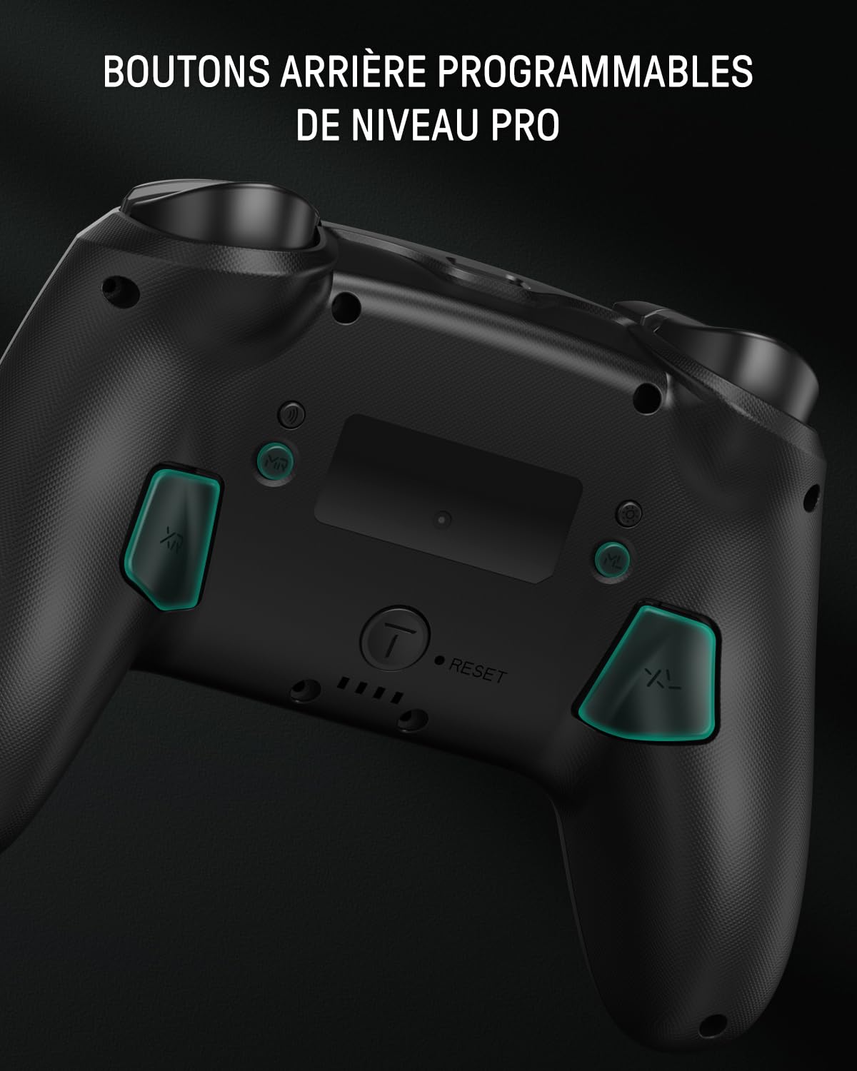 Manette Switch 2 avec Charge Station, Manette Pro Switch 2 Pro Sans Fil Compatible avec Nintendo Switch 2/OLED, Bluetooth Switch 2 Pro Controller avec Effet Hall/7 Couleurs LED/Turbo - Mineur Noir