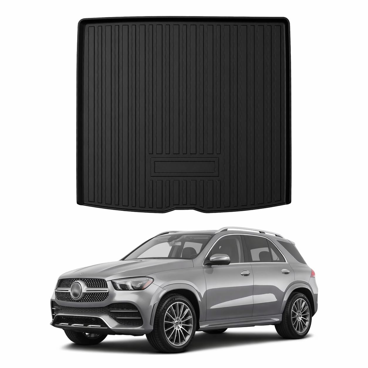 Mixsuper Custom Fit Cargo Liner for Mercedes-Benz GLE Class 2020-2026, All Weather Cargo Mat for Mercedes Benz GLE SUV 5 Passenger, Trunk Mat Anti-Slip Rear Trunk Liner Black