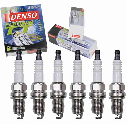 6 bujías DENSO Platinum TT compatibles con Jaguar XJ6 4.0L L6 1990-1997 cable de encendido secundario